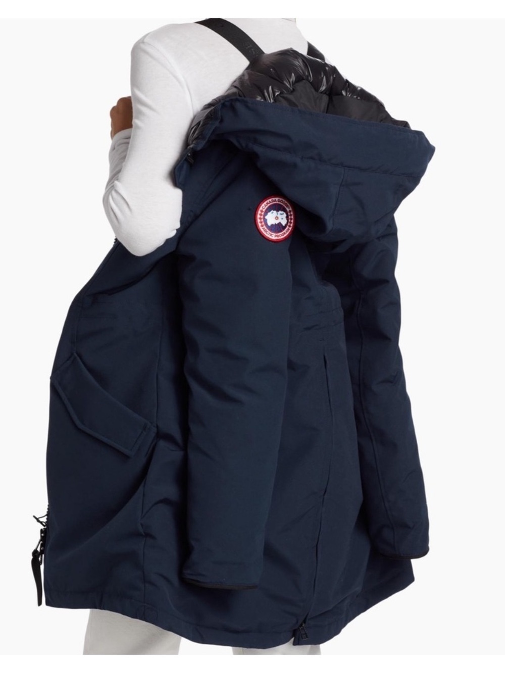 NWT New Canada Goose Rossclair Parka in Navy Blue Size Small - Picture 10 of 10